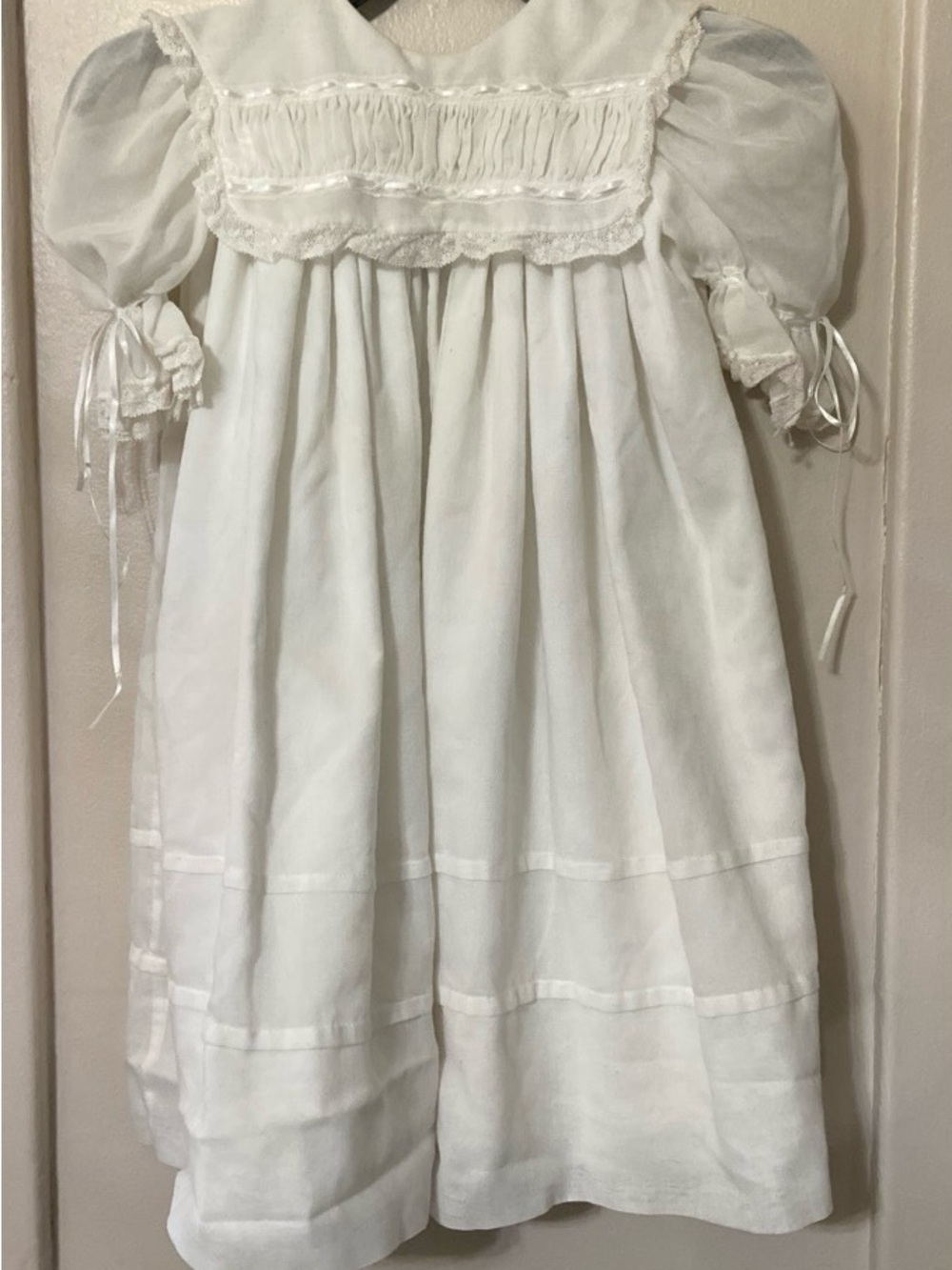 Classic vintage antique White Girls' Christening Dress